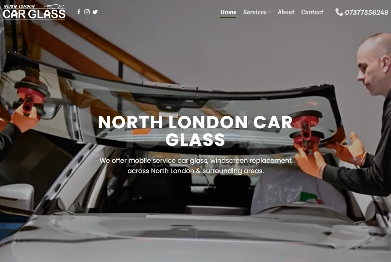 Car Glass repalcement website by Webzun the web designer in London