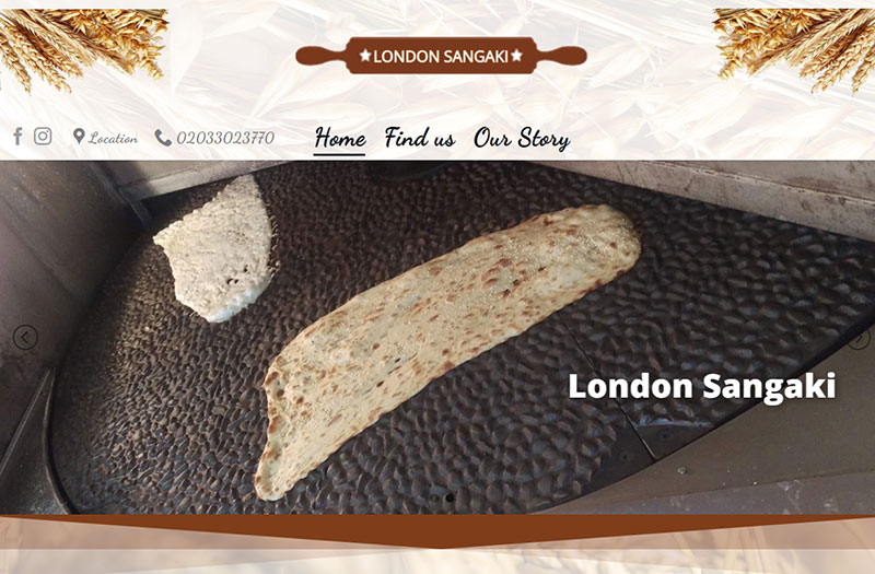 Bakery website by Webzun the web designer in London