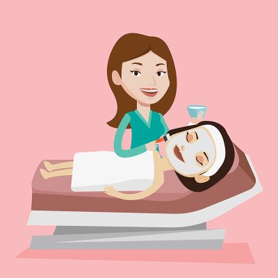 webzun beauty salon during cosmetology procedure